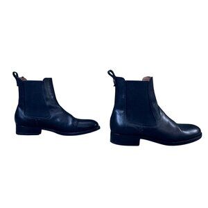 FRYE Melissa Chelsea Boots Womens 7 Black Ankle Boot Italian Leather Bootie